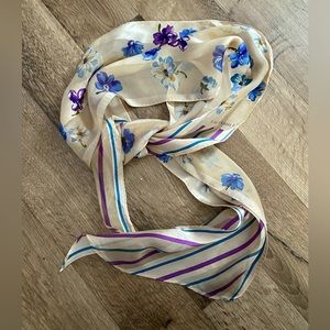 Laura Ashley silk beige scarf